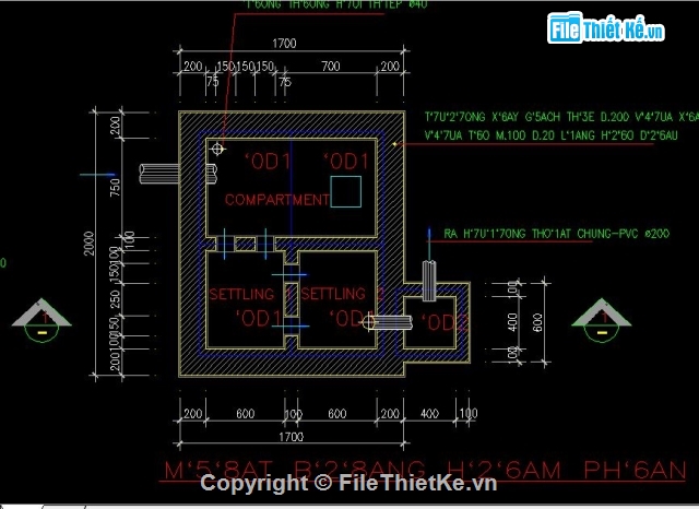 Bản vẽ,Hầm tự hoại,bản vẽ hầm tự hoại,thiết kế hầm tự hoại